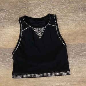 Adam Selman Crystal Crop Top